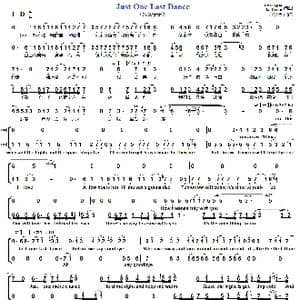Just One Last Dance_歌曲简谱_词曲:Rob Tyger Jat Denar