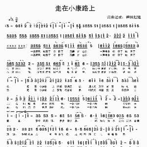 走在小康路上_歌谱投稿