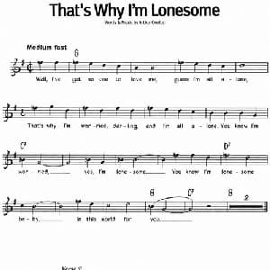 蓝调音乐:That's Why I'm Lonesome_外国歌谱