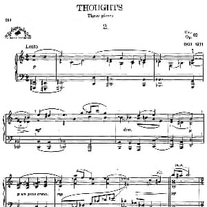 Thoughts Op.62 钢琴谱 谢尔盖 普罗科菲耶夫
