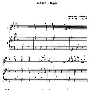 手风琴谱 | 金达莱花开朵朵发 二重奏 余继清改编