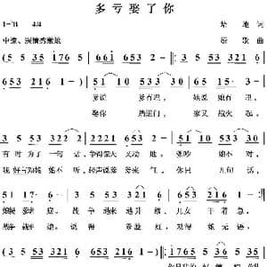 多亏娶了你_歌曲简谱_词曲:培地 绿歌