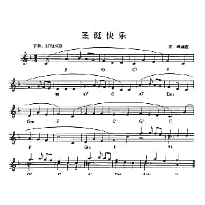 电子琴谱 | 圣诞快乐 田晔