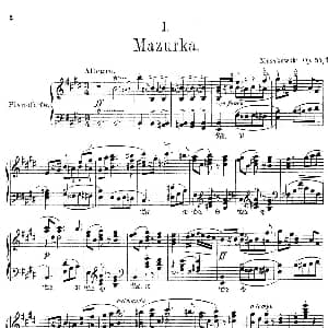 4首波兰民族舞曲 Op.55 钢琴谱 莫里兹 莫什科夫斯基