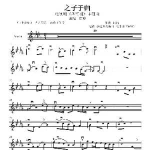 之子于归 小提琴谱_歌曲简谱_词曲: 阿鲲