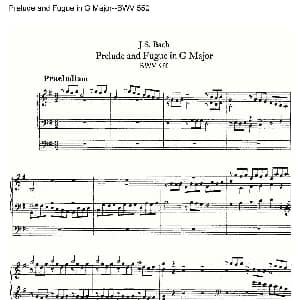 Prelude and Fugue in G Major BWV 550 管风琴谱
