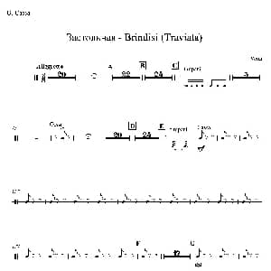 饮酒歌 管弦乐队鼓分谱 意 威尔第