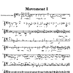 萨克斯谱 | Movement 四重奏上低音萨克斯分谱