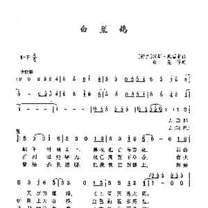 白兰鸽_歌曲简谱_词曲: 荷兰 汉斯 鲍温斯 荷兰 汉斯 鲍温斯