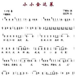 小小金达莱_民歌简谱_词曲:丁荣华 由文举