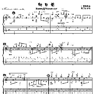 向日葵 吉他谱 H 蒙西尼