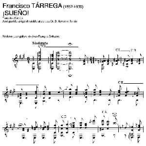 iSUENO! Tremolo Estudio A mi querido amigo el notable aficionado Dr.D.Severino G 吉他谱 弗朗西斯科 泰雷加 Francisco Tarrega 1852 1909