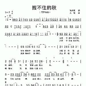 握不住的秋_歌曲简谱_词曲:陈道斌 关键