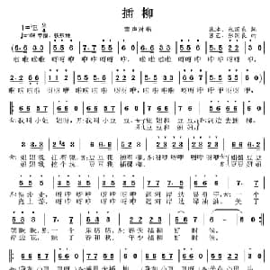 插柳_儿歌乐谱_词曲:张冰 张国良 张艺 张国良