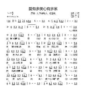 爱有多美心有多累_歌曲简谱_词曲:刘习军 三力