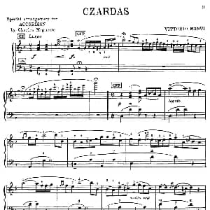 手风琴谱 | Czardas 查尔达什 马格南特改编版 蒙蒂曲 马格南特改编