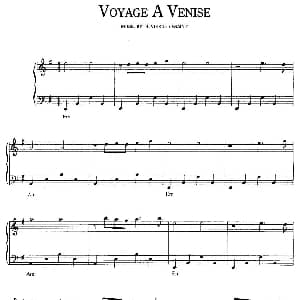 Voyage A Venise 钢琴谱