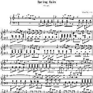 Spring Rain 钢琴谱 Yiruma作曲 SilverRay制谱