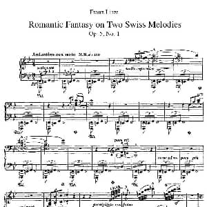 Romantic Fantasy on 2 Swiss Melodies Op.5 钢琴谱 弗兰茨 李斯特