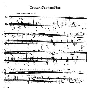 长笛曲谱 | Histoire du Tango 4 Concerto d’aujourd’hui 长笛 吉他 皮亚佐拉