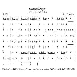 Sweet Days_歌曲简谱