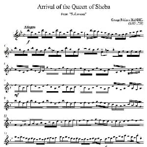 小提琴谱 | Arrival of the Queen of Sheba from "Solomon" 亨德尔