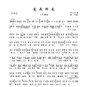 爱我所爱_歌曲简谱_词曲:王贺祺 张丰