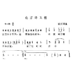 北京蜂王精_通俗唱法乐谱_词曲:孙川 孙川