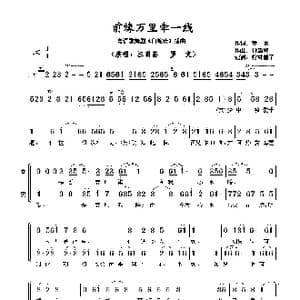 ​前缘万里牵一线_歌谱投稿_词曲:黄霑 钟肇峰