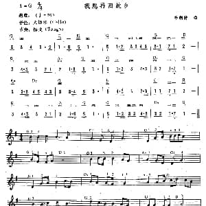 电子琴谱 | 我愿再回故乡 布朗特