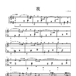 夜_歌曲简谱_词曲: 陈俊竹