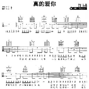 真的爱你 吉他谱 别安 小美 黄家驹