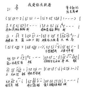 我爱你太执着_歌谱投稿_词曲:曹中新 陈忠基