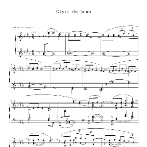 Clair de Lune 钢琴谱 德彪西