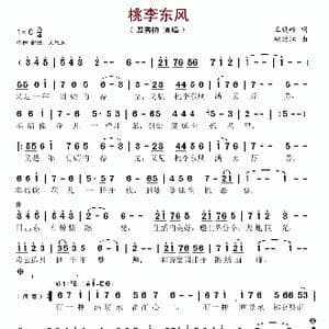桃李东风_歌谱投稿_词曲:王晓岭 胡廷江