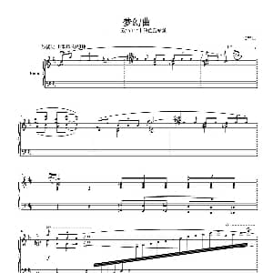 梦幻曲 钢琴谱 张坚