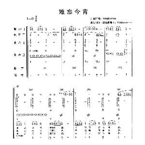 难忘今宵_歌曲简谱