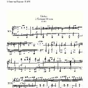 3 German Dances D.971 钢琴谱