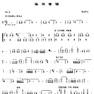 海南春晓 笙谱 高金香