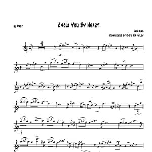 萨克斯谱 | Know You By Heart 中音萨克斯