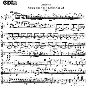 小提琴谱 | Violin Sonata No.5 in F Major Op.24