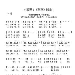 小狐狸_歌谱投稿_词曲:匪我思存 冯达