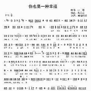 伤也是一种幸福_歌谱投稿_词曲:小珂 风无心