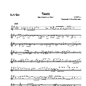 萨克斯谱 | Tamara 中音萨克斯