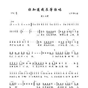 你知道我在等你吗_歌曲简谱_词曲:张洪量 张洪量
