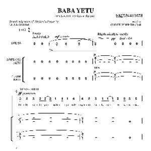 baba yetu合唱简谱_歌曲简谱