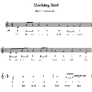 Mocking bird_外国歌谱