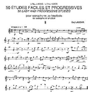 萨克斯谱 | Guy Lacour 50 首萨克斯练习曲之八 Guy Lacour