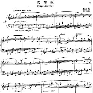 勿忘我 钢琴谱 里赫纳