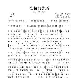 爱情的苦酒_歌曲简谱_词曲:炳哥 春妹